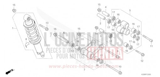REAR CUSHION CRF125FBS de 2025